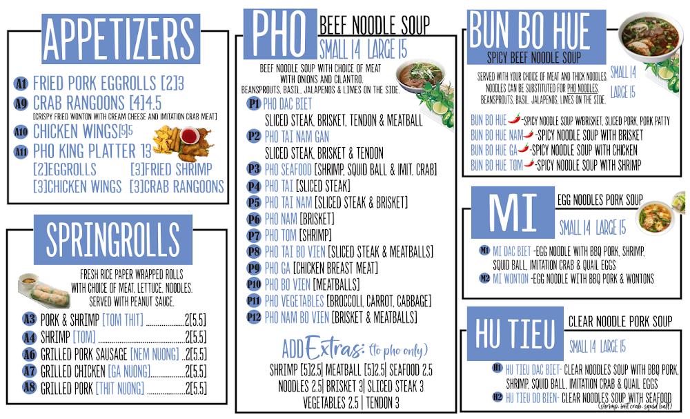 Phở King Menu image 1
